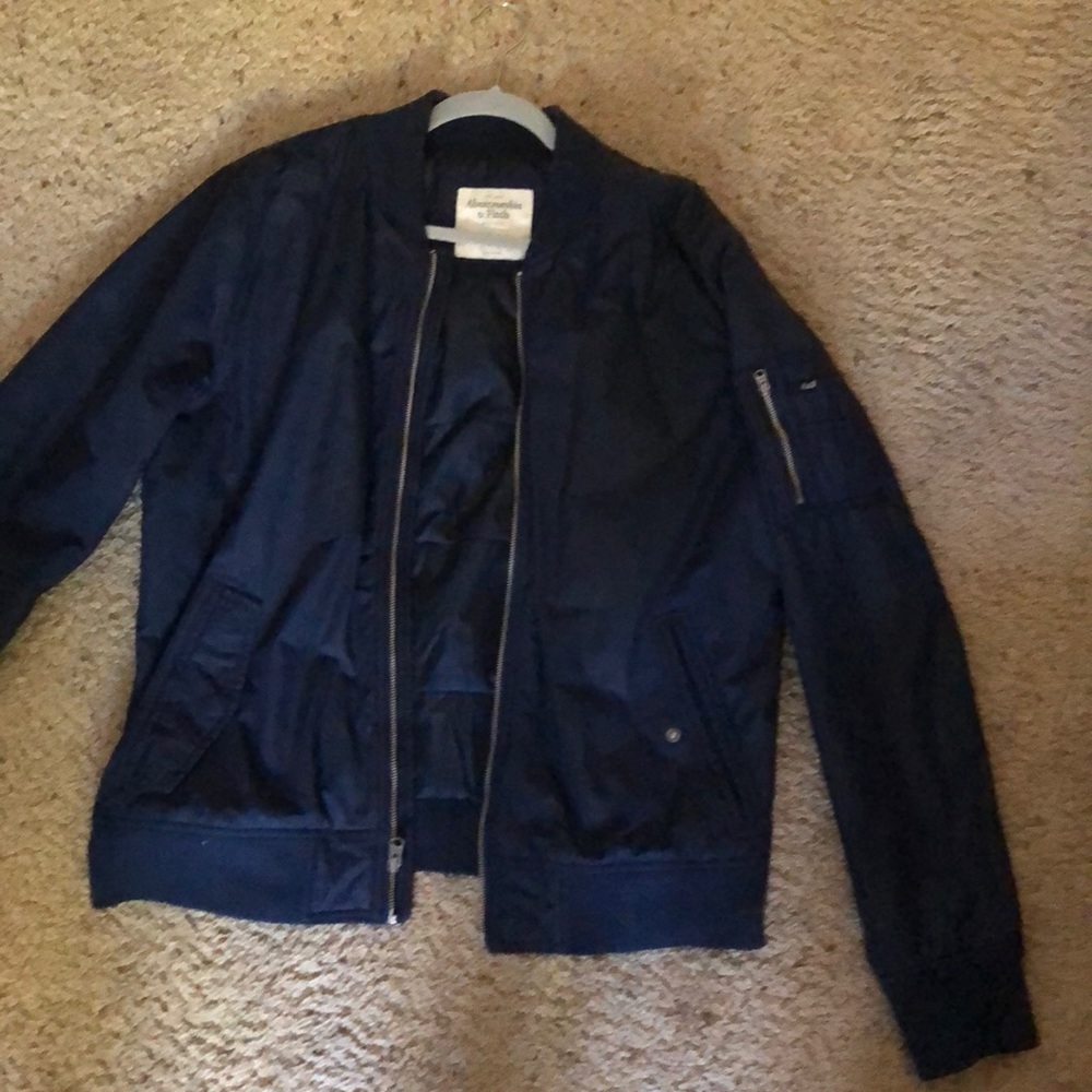 Navy blue bomber